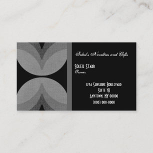 Retro Chic Business Card, Grey Card