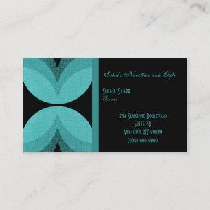 Retro Chic Business Card, Mermaid Teal Card