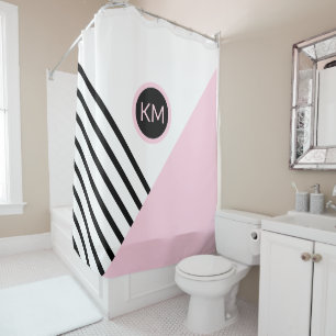 Retro Chic Colour Block Stripes and Monogram