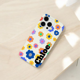 Retro Chic Colourful Floral Pattern Whimsical  iPhone 16 Pro Max Case