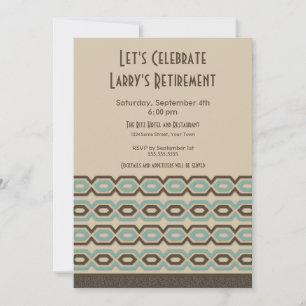 Retro Chic Patterned Invitation