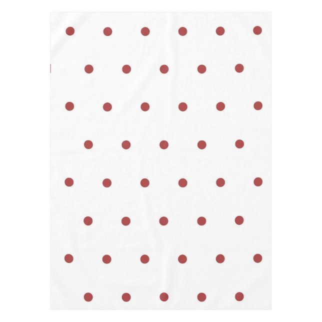 Retro Chic Red Polka Dots Pattern Spring & Summer  Tablecloth (Front)