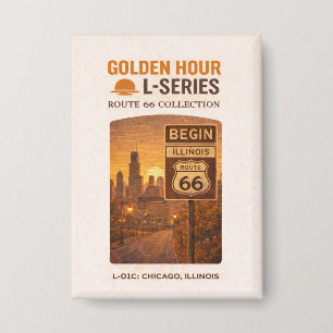 Retro Chicago Route 66 Start Landmark Art
