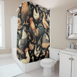 Retro Chicken Farm Pattern