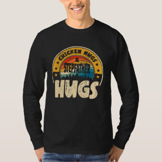 Retro Chicken Nugs Nuggets Foodies Stepfather Hug T-Shirt