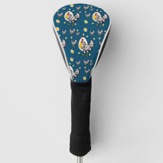 Retro Chickens Golf Head Cover