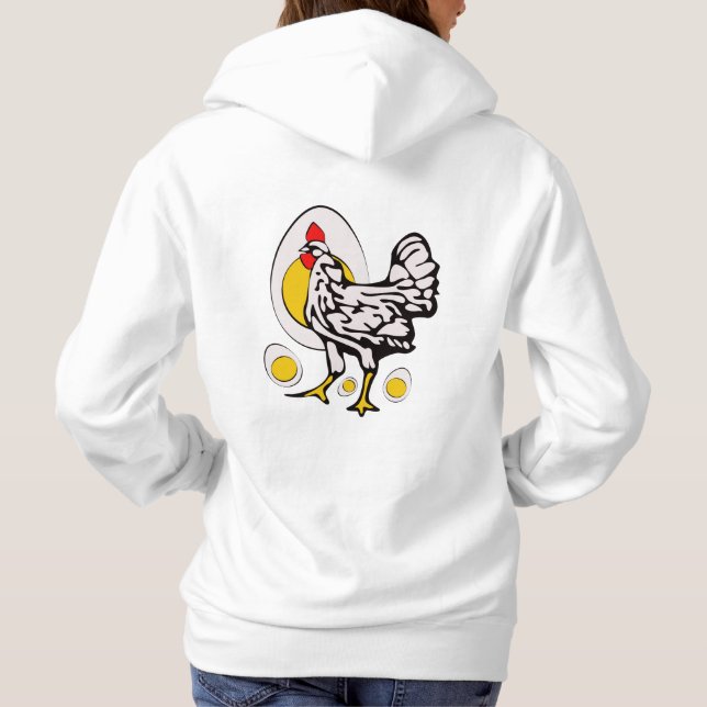 Retro Chickens Hoodie (Back)