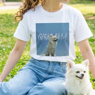 Retro Chihuahua Blue Sky Aesthetic Dog Mom Shirt