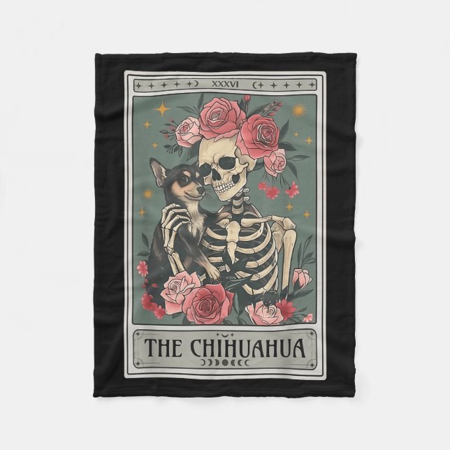 Retro Chihuahua Dog Lover The Moon Halloween , Wom Fleece Blanket (Front)