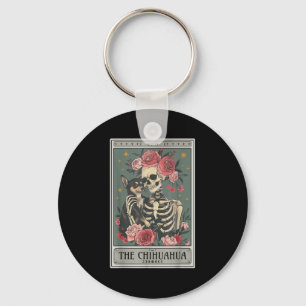 Retro Chihuahua Dog Lover The Moon Halloween , Wom Keychain