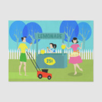 Retro Children's Lemonade Stand Tissue Paper