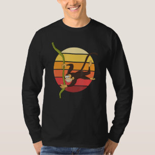Retro Chimpanzee Animal   Monkey T-Shirt