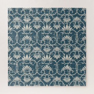 Retro China Spiral Floral Antique Jigsaw Puzzle