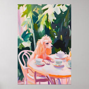 Retro Chinese Crested Dog Poster, Chinese Crested Poster