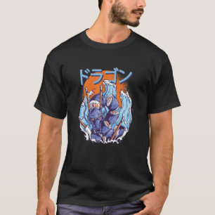 Retro Chinese Sushi Dragon Asian Style T-Shirt