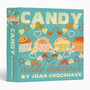 Retro chocolate candy cookbook recipe binder