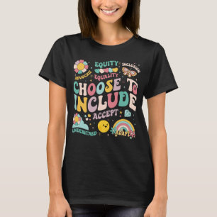Retro Choose To Include Neurodiversity SLP Rainbow T-Shirt