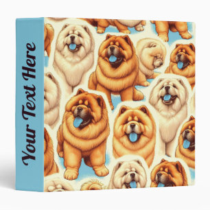 Retro Chow-Chow Seamless Pattern Binder