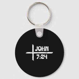 Retro Christian And Tattooed John 724 - Front And  Keychain