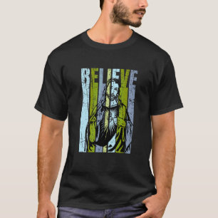 Retro Christian Jesus Church Religion Faith For Wo T-Shirt