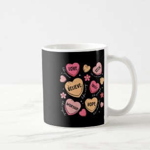 Retro Christian Valentine Candy Heart Jesus Valent Coffee Mug