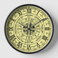 Rétro Christian Wheel de l'année Horloge