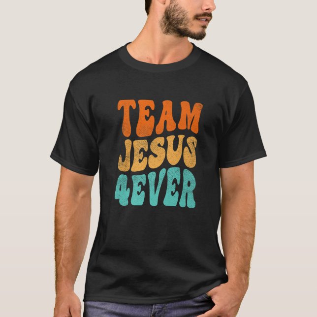 Retro Christianity Faith Christ Lord Saviour Team  T-Shirt (Front)