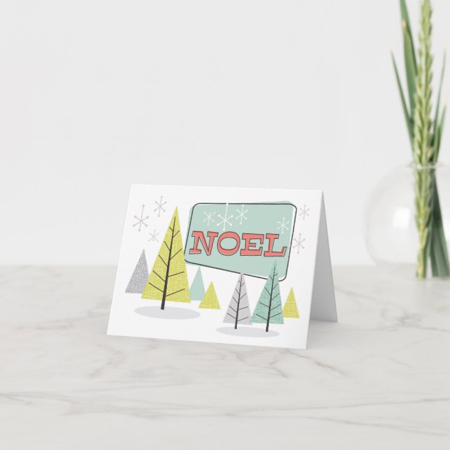 Retro Christmas 1958 Greeting Card -Personalize (Front)