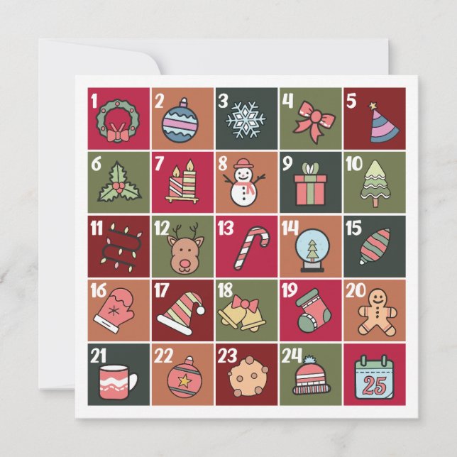 RETRO CHRISTMAS ADVENT 2023 HOLIDAY CARD (Front)