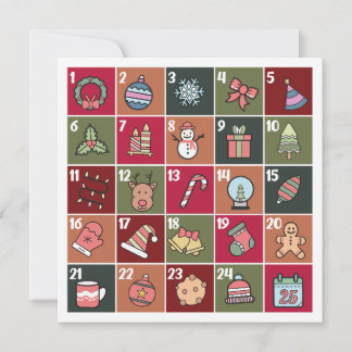 RETRO CHRISTMAS ADVENT 2023 HOLIDAY CARD