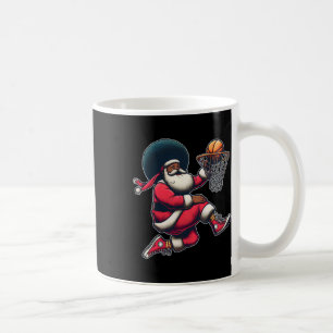 Retro Christmas African American Santa Claus Sketl Coffee Mug