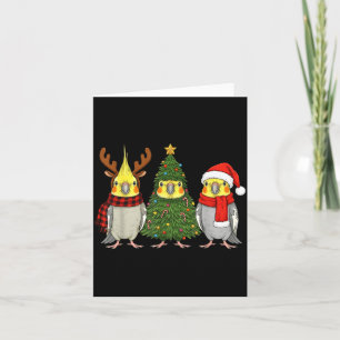 Retro Christmas Atiel Parrot Santa Reindeer  Card