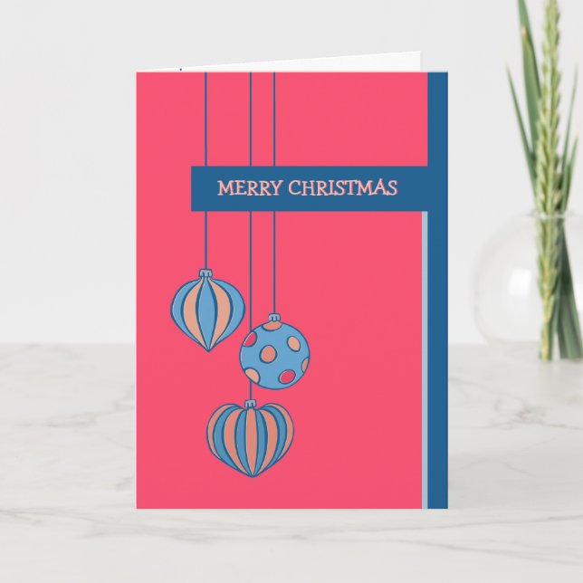 Retro Christmas Balls red Card (Front)