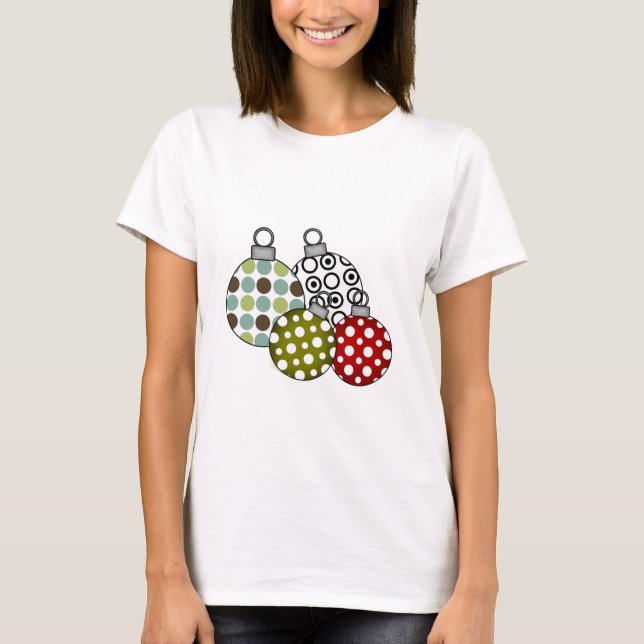 Retro Christmas Balls T-shirts and Gifts (Front)