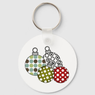Retro Christmas Balls T-shirts and Gifts Keychain