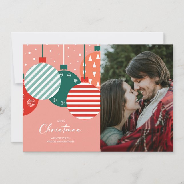 Retro Christmas Baubles - Classic Holiday Charm (Front)