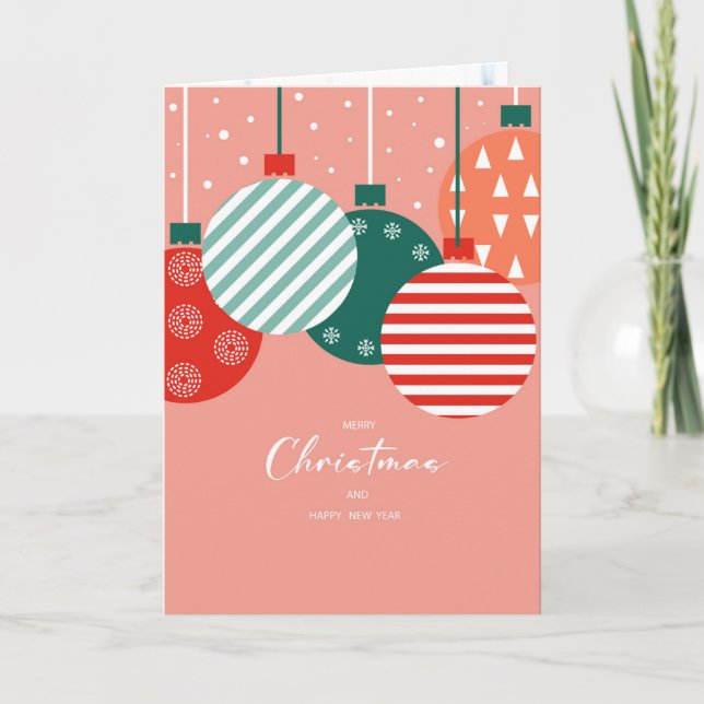 Retro Christmas Baubles - Classic Holiday Charm (Front)