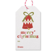 Retro Christmas Bell Fill-in Gift Tags