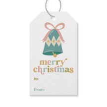 Retro Christmas Bell Fill-in Gift Tags