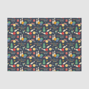 Retro Christmas Bowling Pattern Tissue Paper