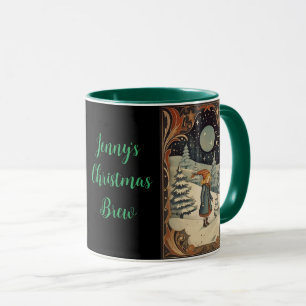 Retro Christmas Bygone Era Snowscene Mug