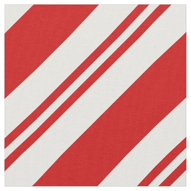 Retro Christmas Candy Cane Stripes Pattern Xmas Fabric (Close Up)