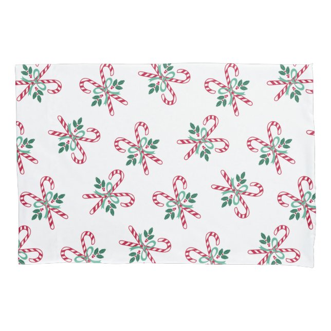 retro Christmas candy canes Pillowcase (Front)