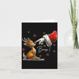 Retro Christmas Cartoon Boop, Christmas Reindeer Card