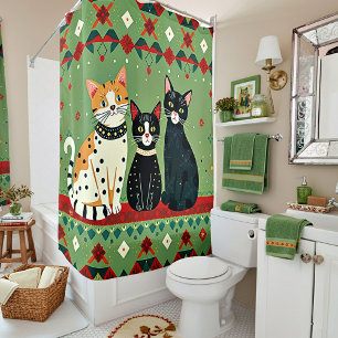 Retro Christmas cats