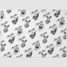 RETRO CHRISTMAS CHARACTERS TISSUE PAPER