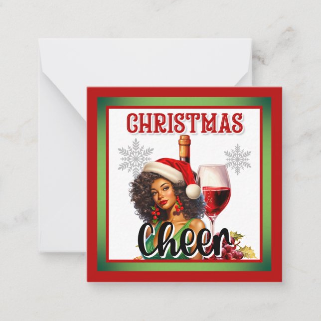Retro Christmas Cheer Pinup Card (Front)