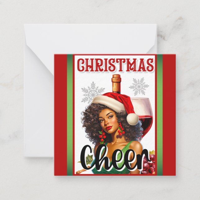 Retro Christmas Cheer Pinup Card (Front)