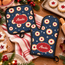 Retro Christmas Cookies Holiday Baking Name