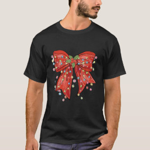 Retro Christmas coquettes Bow Merry Christmas Bows T-Shirt